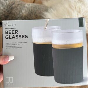 Rabbit Freezable Beer Glasses - Black